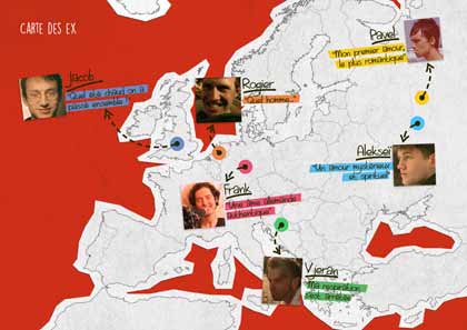 La carte des ex de Tatjana Bozic dans Happily ever after La carte des ex de Tatjana Bozic dans Happily ever after